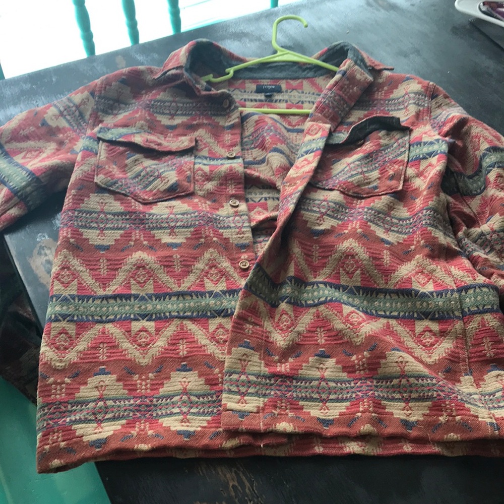 J crew Navajo print heavy duty shirt